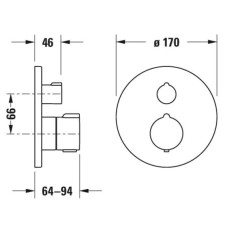 Термостат для душа Duravit C.1 C14200016010