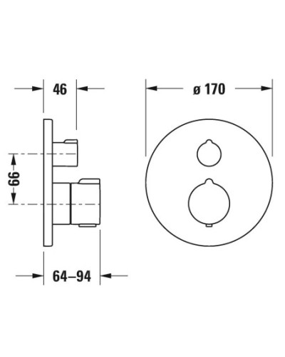 Термостат для душа Duravit C.1 C14200016010