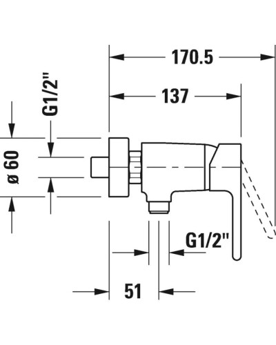Смеситель для душа Duravit B.2 B24230000010