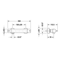 Термостат для душа Duravit B.2 B24220000010