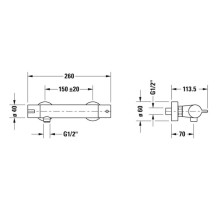 Термостат для душа Duravit B.2 B24220000010