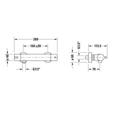 Термостат для душа Duravit B.2 B24220000010