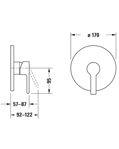 Смеситель для душа Duravit B.2 B24210010010