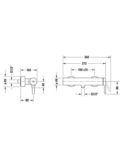 Смеситель для душа Duravit C.1 C14230000010