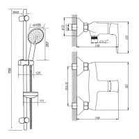Смеситель для душа Orange Mari M07-320cr Хром