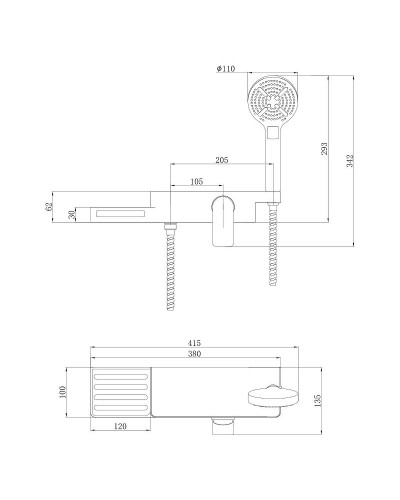 Смеситель для душа Lemark Unibox LM6903CW Хром