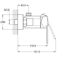 Смеситель для душа G.Lauf NEB5-A123KH