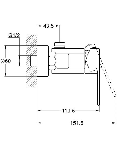 Смеситель для душа G.Lauf NEB5-A123KH
