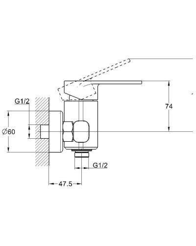 Смеситель для душа G.Lauf NOB5-A128