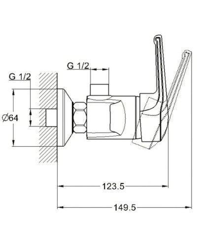 Смеситель для душа G.Lauf LWZ5-A182