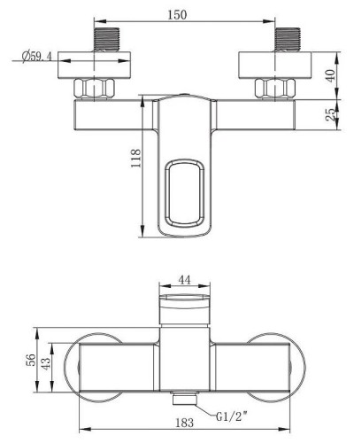 Смеситель для душа G.Lauf GOR5-A058