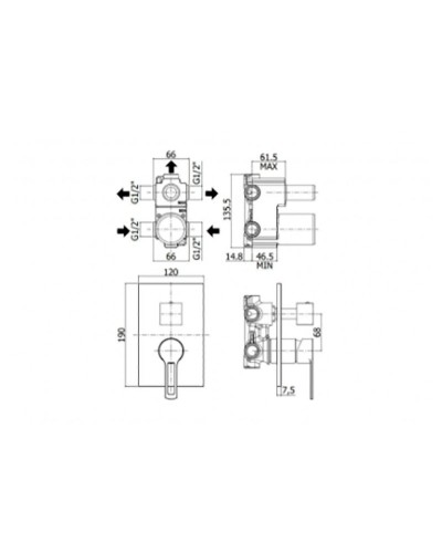 Смеситель для душа Paffoni Rock RO018CR/M Хром