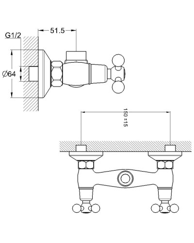 Смеситель для душа G.Lauf QTZ5-A827