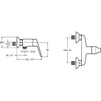 Смеситель для душа Jacob Delafon Aime E29870-BL Черный матовый