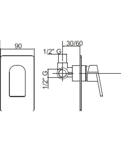 Смеситель для душа Cezares Trend TREND-DIM-01-Cr Хром