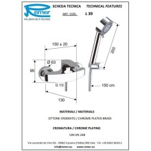 Смеситель для душа Remer Class Line L39