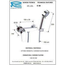 Смеситель для душа Remer Dream D38