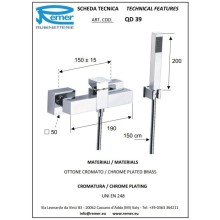 Смеситель для душа Remer Q-Design QD39