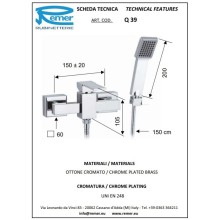 Смеситель для душа Remer Qubika Q39
