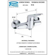 Смеситель для душа Remer Remix R31