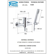Смеситель для душа Remer Minimal N39