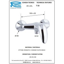 Смеситель для душа Remer Ten T33