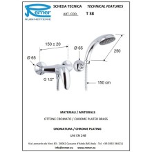 Смеситель для душа Remer Ten T38