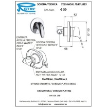 Смеситель для душа Remer Giga G30