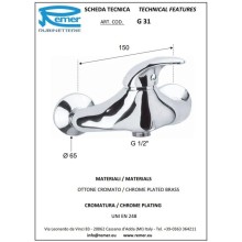 Смеситель для душа Remer Giga G31