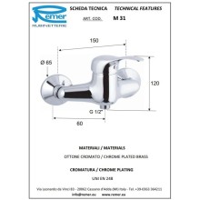 Смеситель для душа Remer Musa M31