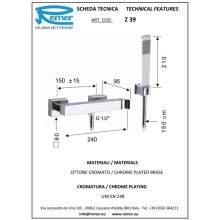 Смеситель для душа Remer Flash Z39