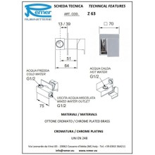 Смеситель для душа Remer Flash Z63