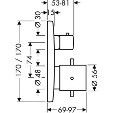 Термостат для душа Axor Starck X 10706000