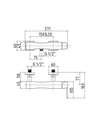 Смеситель для душа Migliore Opera 19040 Хром