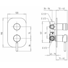 Смеситель для душа Migliore Fortis 18670 Хром