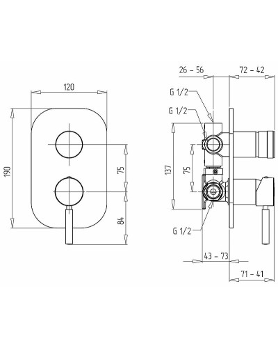 Смеситель для душа Migliore Fortis 18670 Хром