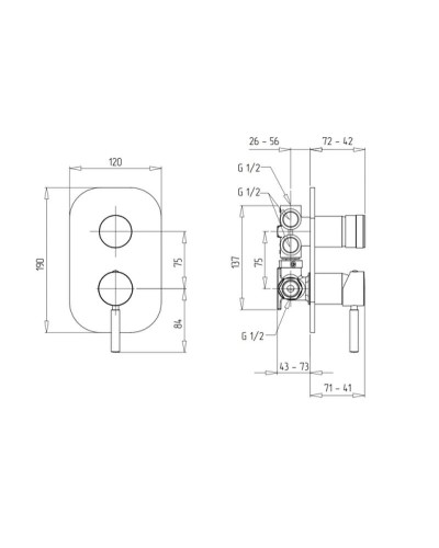 Смеситель для душа Migliore Fortis 18671 Хром