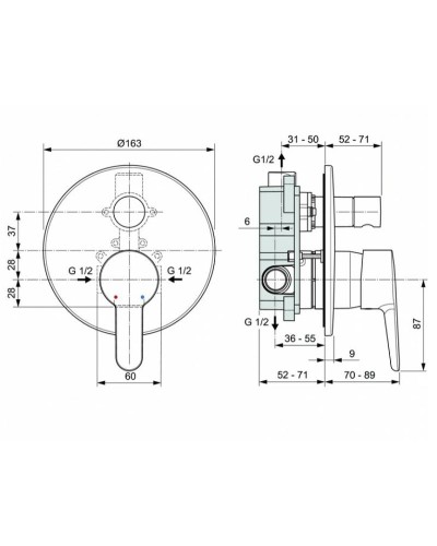 Смеситель для душа Ideal Standard Sesia A6945AA Хром