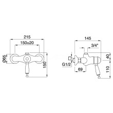 Смеситель для душа Migliore Oxford 19131 с термостатом Хром