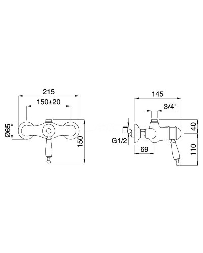 Смеситель для душа Migliore Oxford 19131 с термостатом Хром