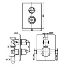 Термостат для душа Paini Morgana 73OP690TH