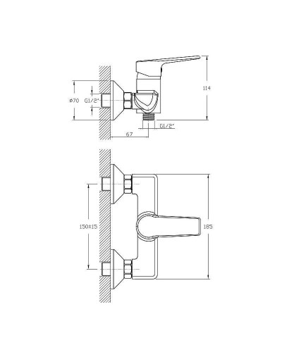 Смеситель для душа Koller Pool Edge ED0400 Хром