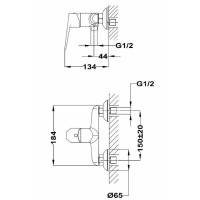 Смеситель для душа Teka Sineu 832321200 Хром