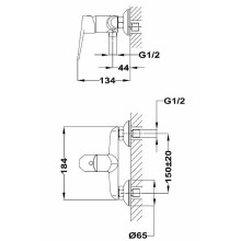 Смеситель для душа Teka Sineu 832321200 Хром