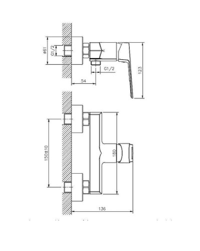 Смеситель для душа Koller Pool Grace GR0450 Хром