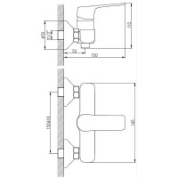 Смеситель для душа Koller Pool Kvadro Start KS0400 Хром