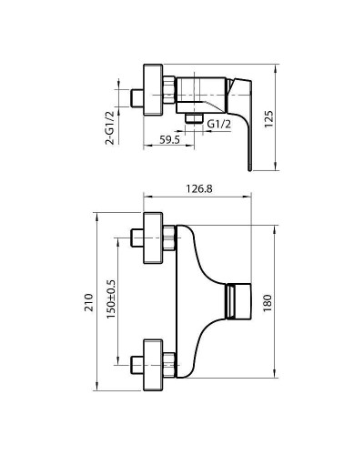 Смеситель для душа Koller Pool Neon Cube NC0450 Хром