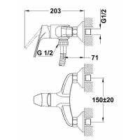 Смеситель для душа Teka Alcudia 462316200 Хром