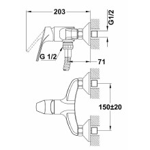 Смеситель для душа Teka Alcudia 462316200 Хром