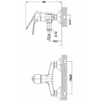 Смеситель для душа Teka Salina 272316200 Хром